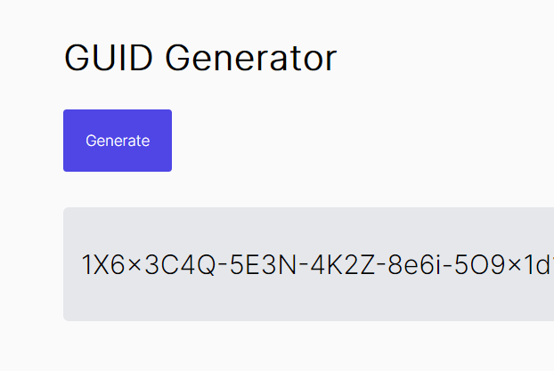 Guid Generator